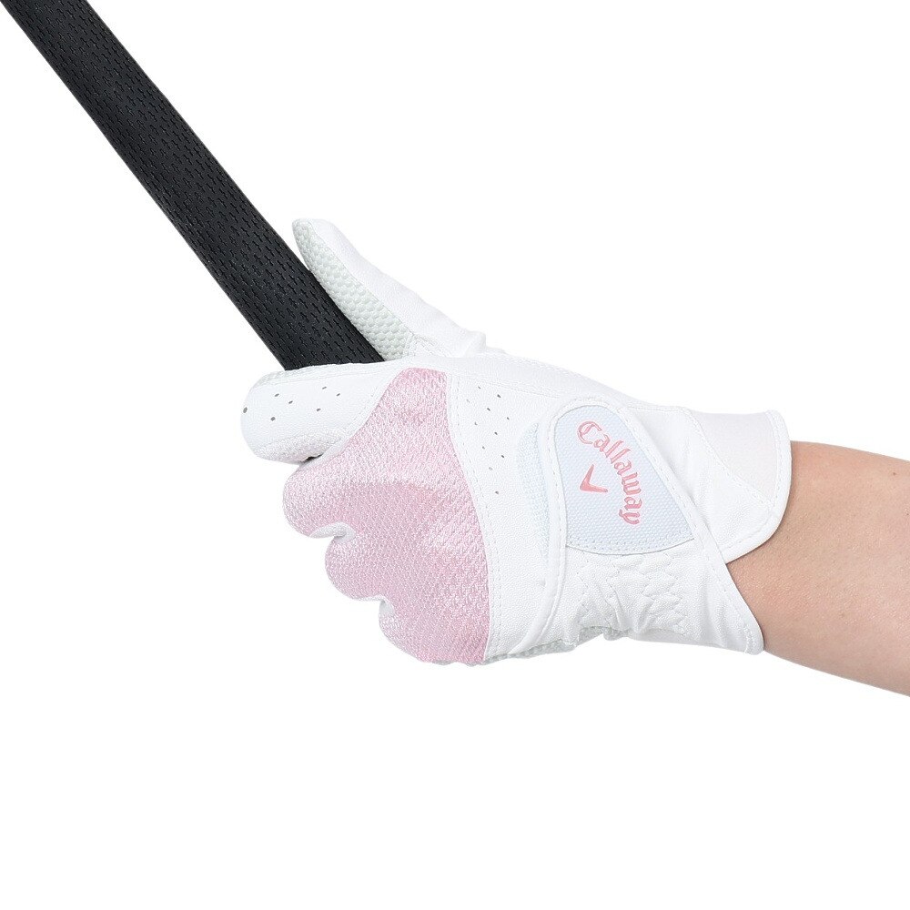 キャロウェイ（CALLAWAY）（レディース）ゴルフ 両手用 ハイパーグリップ デュアル グローブ 23 JM WH/PK