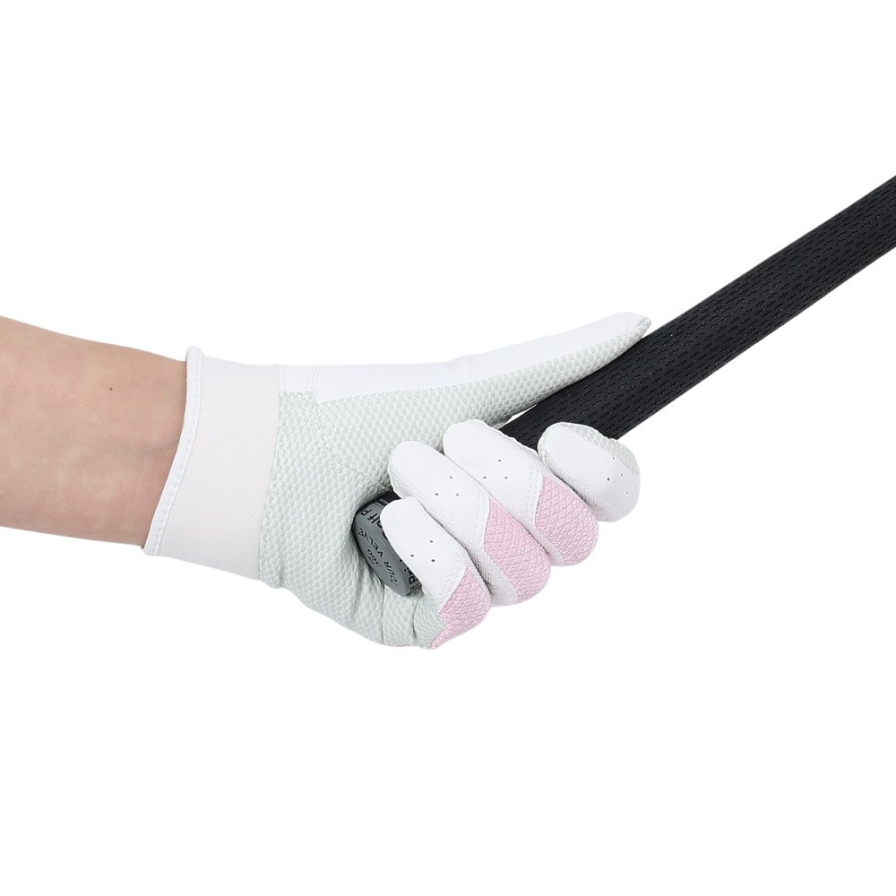 キャロウェイ（CALLAWAY）（レディース）ゴルフ 両手用 ハイパーグリップ デュアル グローブ 23 JM WH/PK