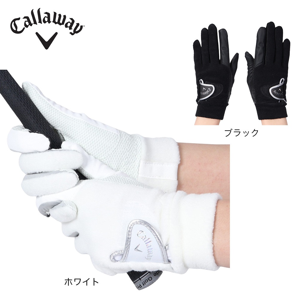 キャロウェイ（CALLAWAY）（レディース）ゴルフ 両手用 ハイパー ヒート グローブ FW 23 JM WHITE