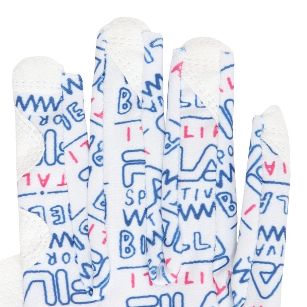 フィラ（FILA）（レディース）ゴルフ 両手用 ネイルカットグローブ FW10107 WHT