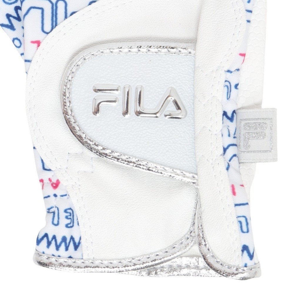 フィラ（FILA）（レディース）ゴルフ 両手用 ネイルカットグローブ FW10107 WHT