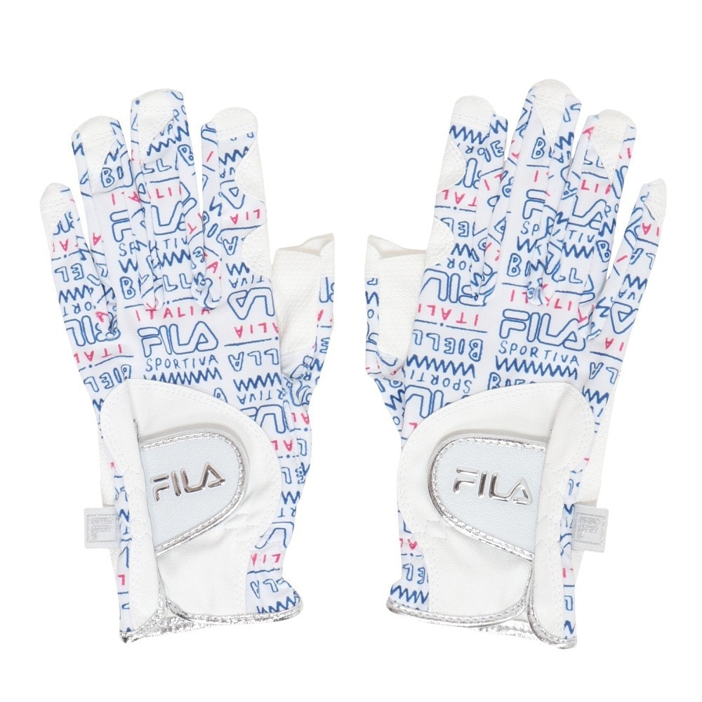 フィラ（FILA）（レディース）ゴルフ 両手用 ネイルカットグローブ FW10107 WHT