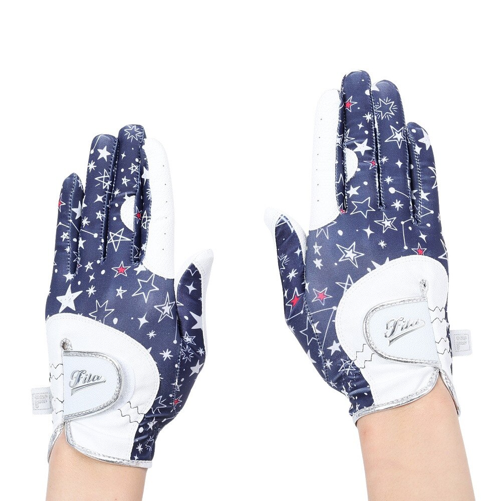 フィラ（FILA）（レディース）ゴルフ 両手用 UVカットグローブ FWG106 NVY