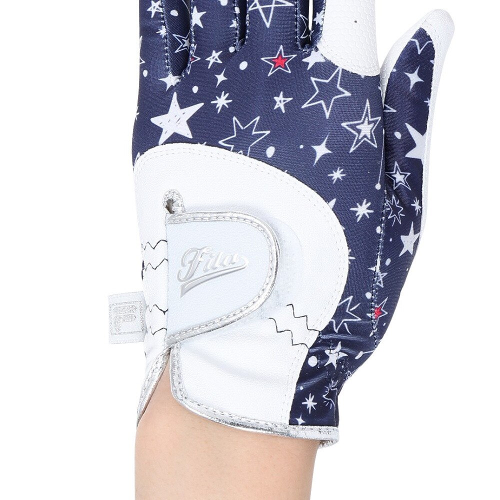 フィラ（FILA）（レディース）ゴルフ 両手用 UVカットグローブ FWG106 NVY