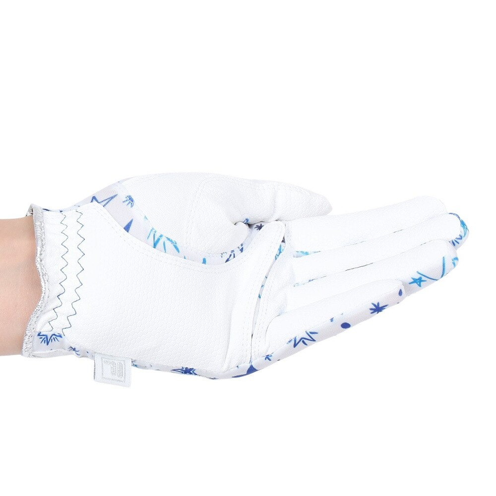 フィラ（FILA）（レディース）ゴルフ 両手用 UVカットグローブ FWG106 WHT NVY