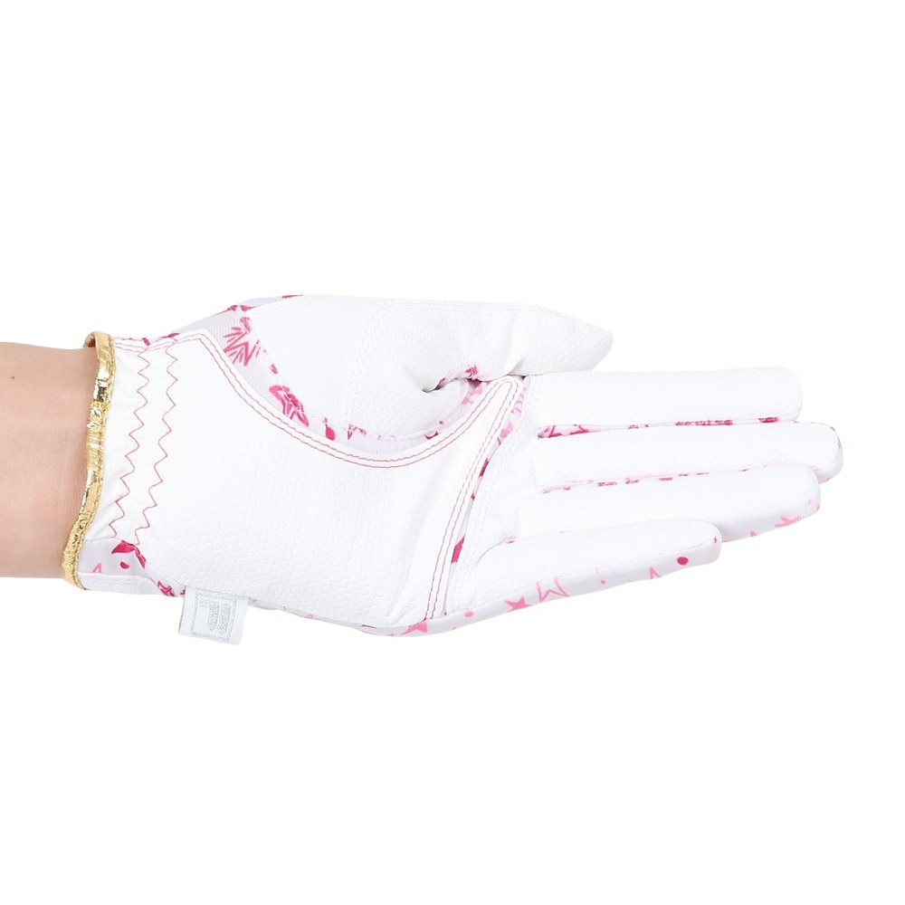 フィラ（FILA）（レディース）ゴルフ 両手用 UVカットグローブ FWG106 WHT PNK