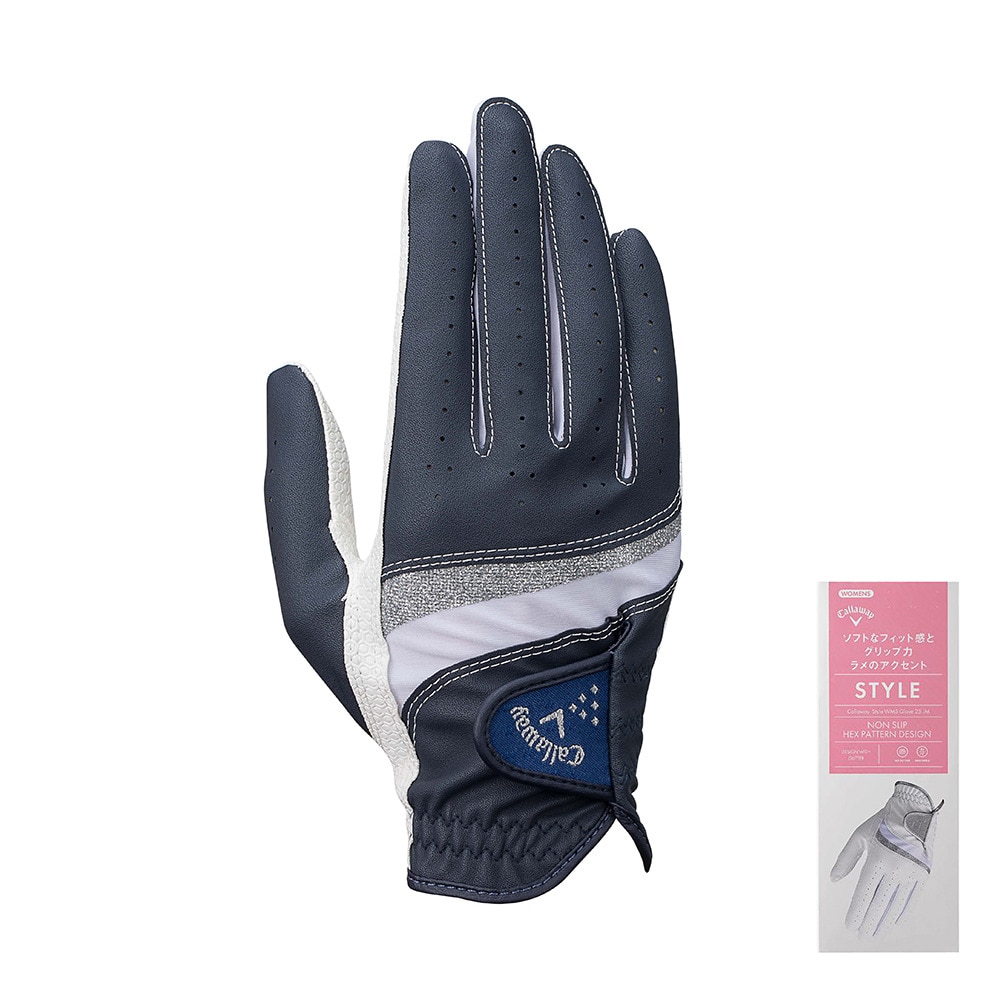 キャロウェイ（CALLAWAY）（レディース）両手用 ゴルフグローブ StyleDualWMS25 5325140 NVY