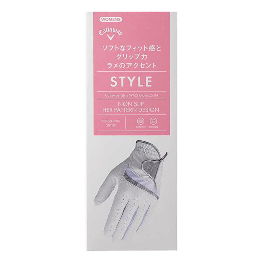 キャロウェイ（CALLAWAY）（レディース）両手用 ゴルフグローブ StyleDualWMS25 5325144 BLK