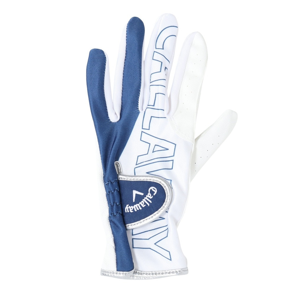 キャロウェイ（CALLAWAY）（レディース）ゴルフ 両手用 シェブ デュアル グローブ 5325148 WHT