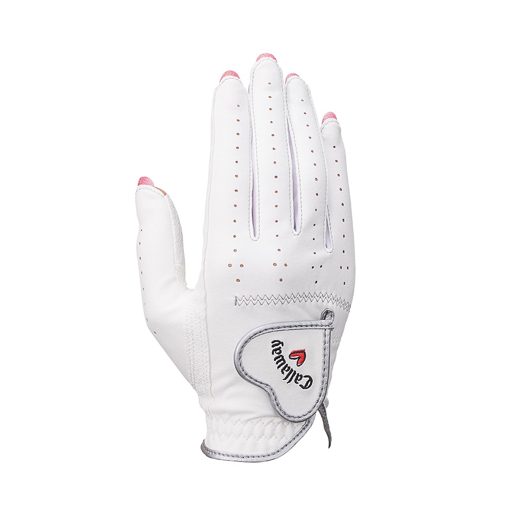 キャロウェイ（CALLAWAY）（レディース）ゴルフグローブ 両手用 NailDualWMS25 5325156 WHT