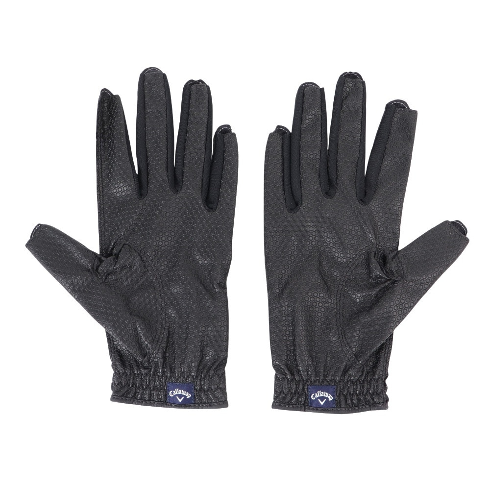 キャロウェイ（CALLAWAY）（レディース）両手用 ネイル デュアル グローブ ゴルフグローブ 5325160NailDualWMS25BLK