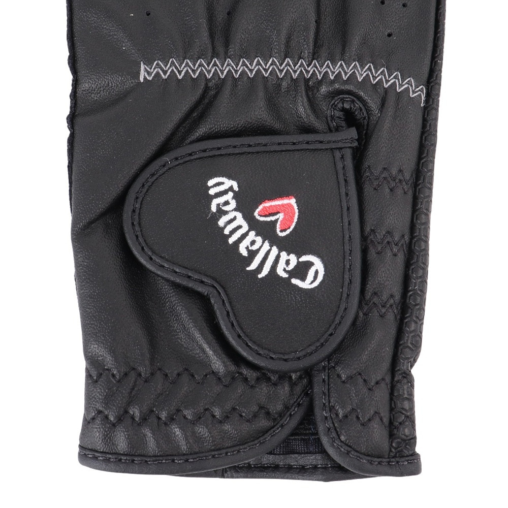 キャロウェイ（CALLAWAY）（レディース）両手用 ネイル デュアル グローブ ゴルフグローブ 5325160NailDualWMS25BLK