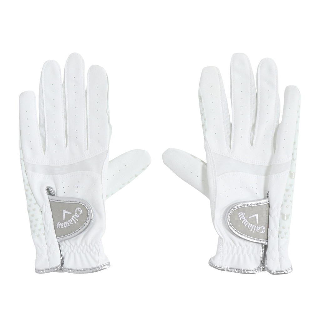 キャロウェイ（CALLAWAY）（レディース）両手用 ハイパーグリップ デュアル グローブ 5325174 S25 WHT