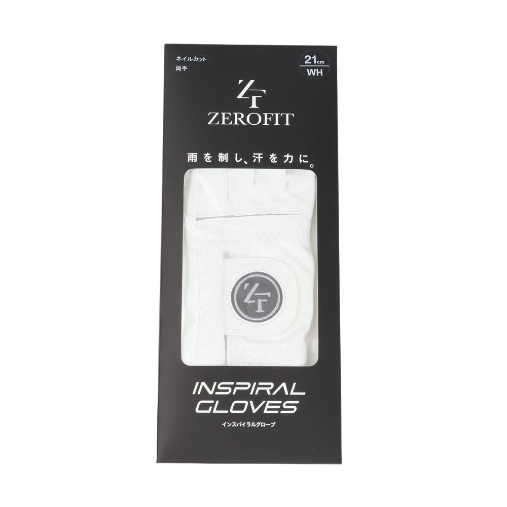 ゼロフィット（ZEROFIT）（レディース）ゴルフ 両手用 インスパイラル グローブ ネイルカット ZIGLEM-3203