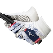 ミズノ（MIZUNO）（レディース）ゴルフ 防寒 保温 発熱素材 ブレスサーモ手袋 両手用 タッチパネル対応 5MJWB25201