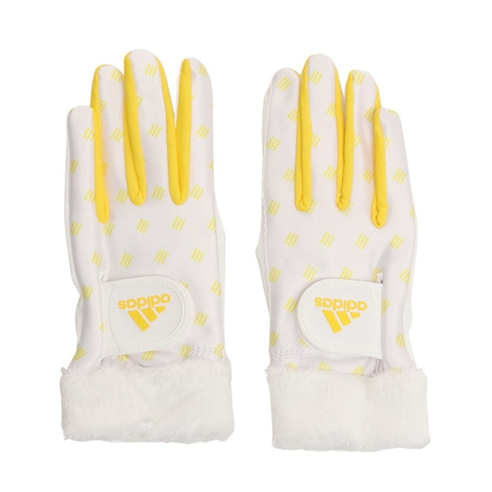 アディダス（adidas）（レディース）ゴルフ 防寒 手袋 スリーバー モノグラム柄 ウォームペアグローブ RH250-HG5567W/Y