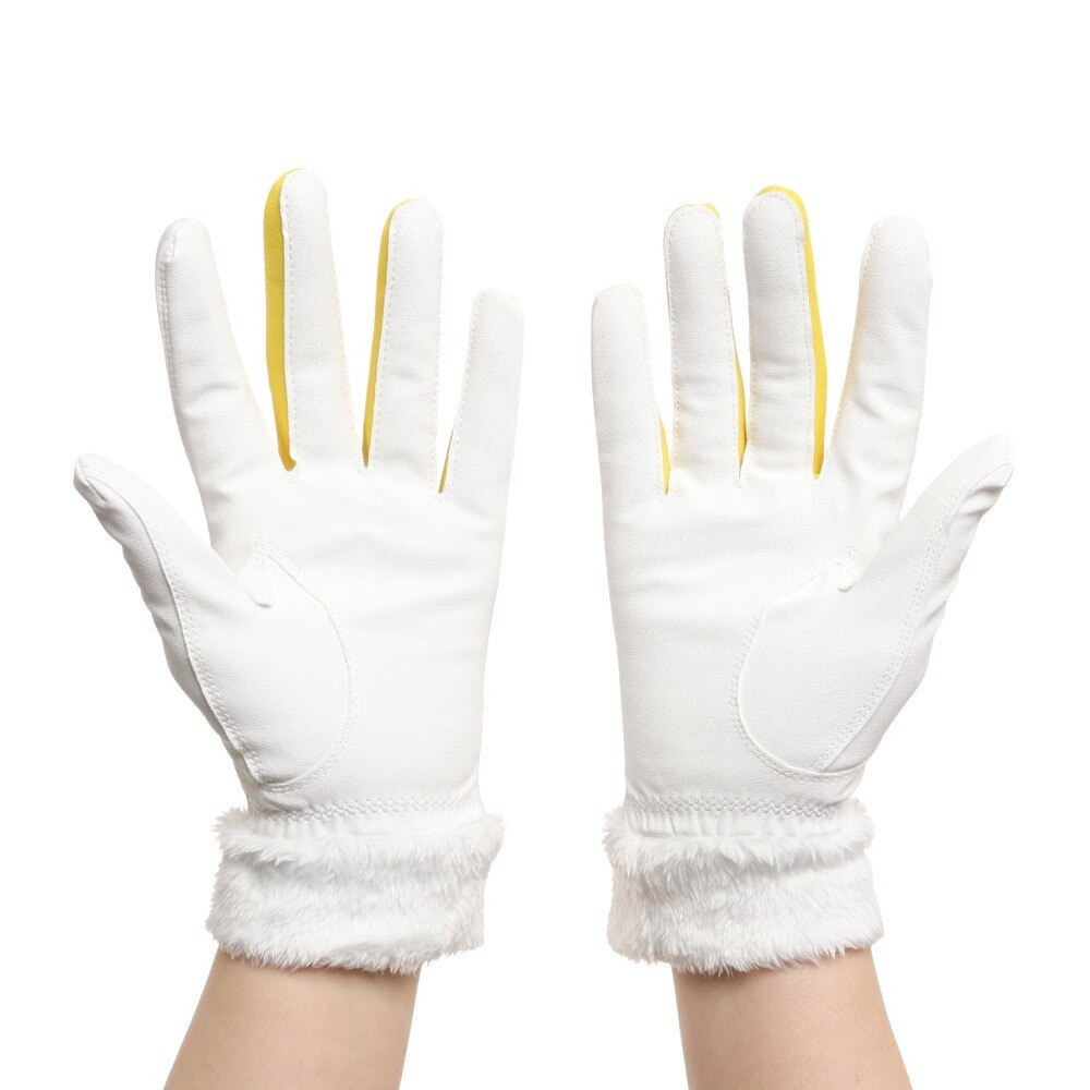 アディダス（adidas）（レディース）ゴルフ 防寒 手袋 スリーバー モノグラム柄 ウォームペアグローブ RH250-HG5567W/Y