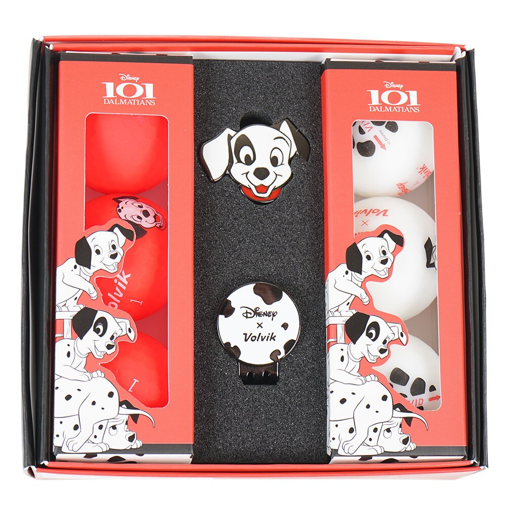  【多少の傷汚れありの為大奉仕】ゴルフ ボール ビビット Dalmatian(ダルメシアン) VIVID 6球パック クリップマーカー付