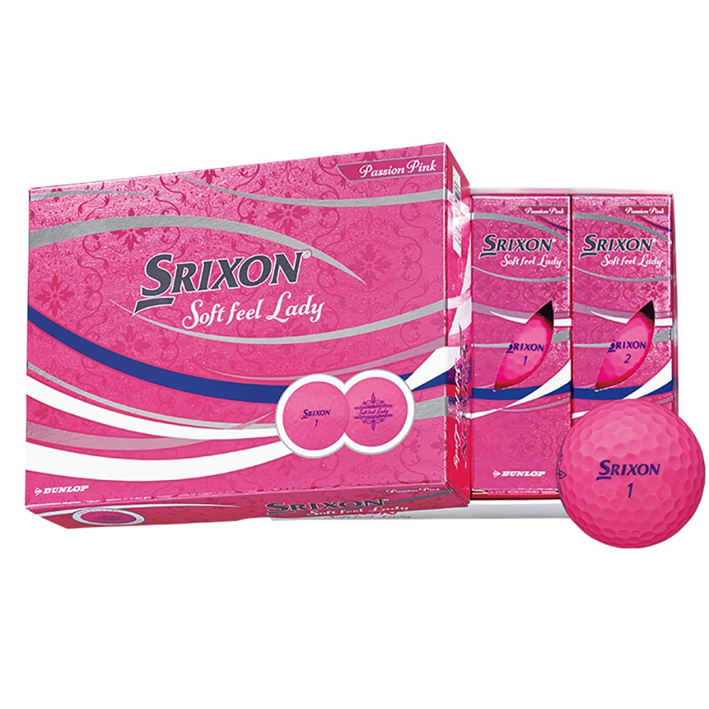 スリクソン（SRIXON）（レディース）ゴルフボール SOFT FEEL LADY SN SF LADY5 PPK 1ダース(12個) 