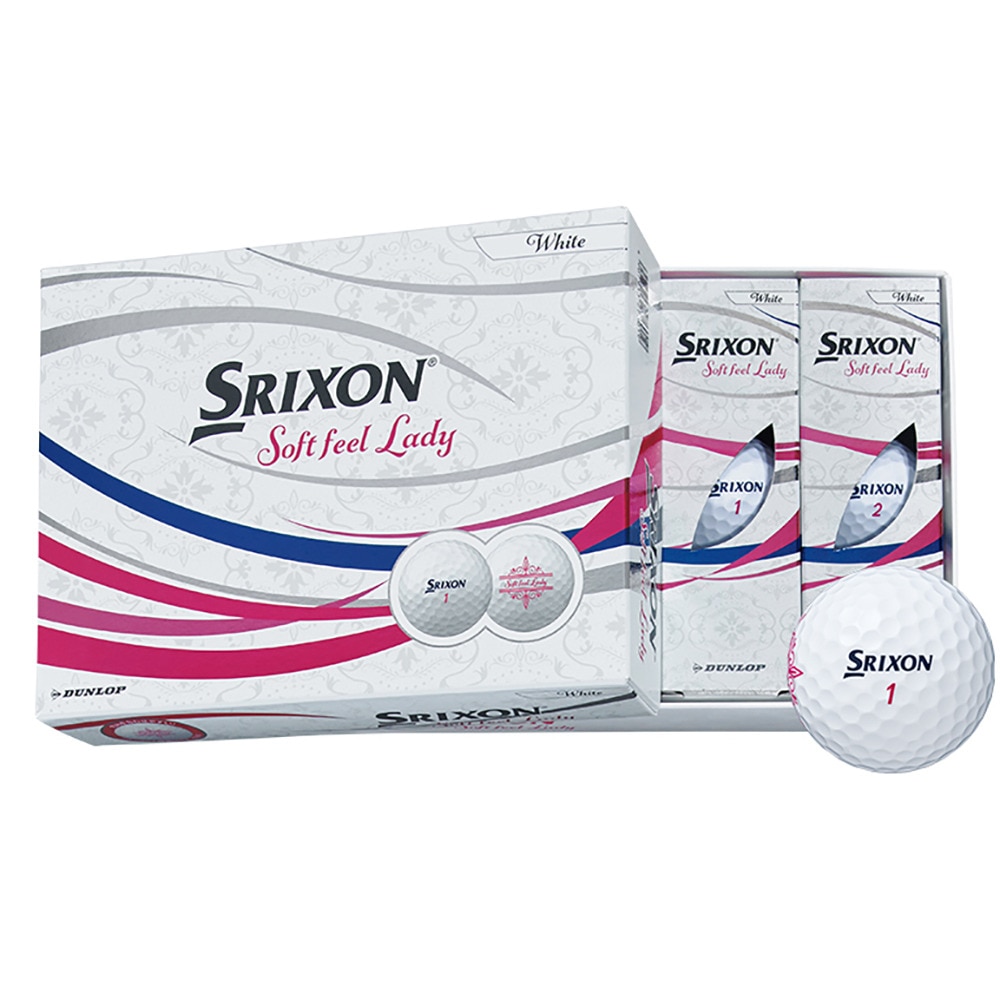 スリクソン（SRIXON）（レディース）ゴルフボール SOFT FEEL LADY SN SF LADY5 WH 1ダース(12個) 