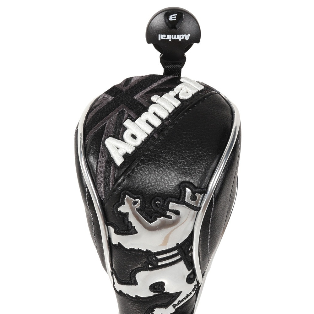 アドミラル ゴルフ（Admiral GOLF）（メンズ、レディース）ヘッドカバー ユーティリティー用 スポーツモデル ADMG1BH6-BLK