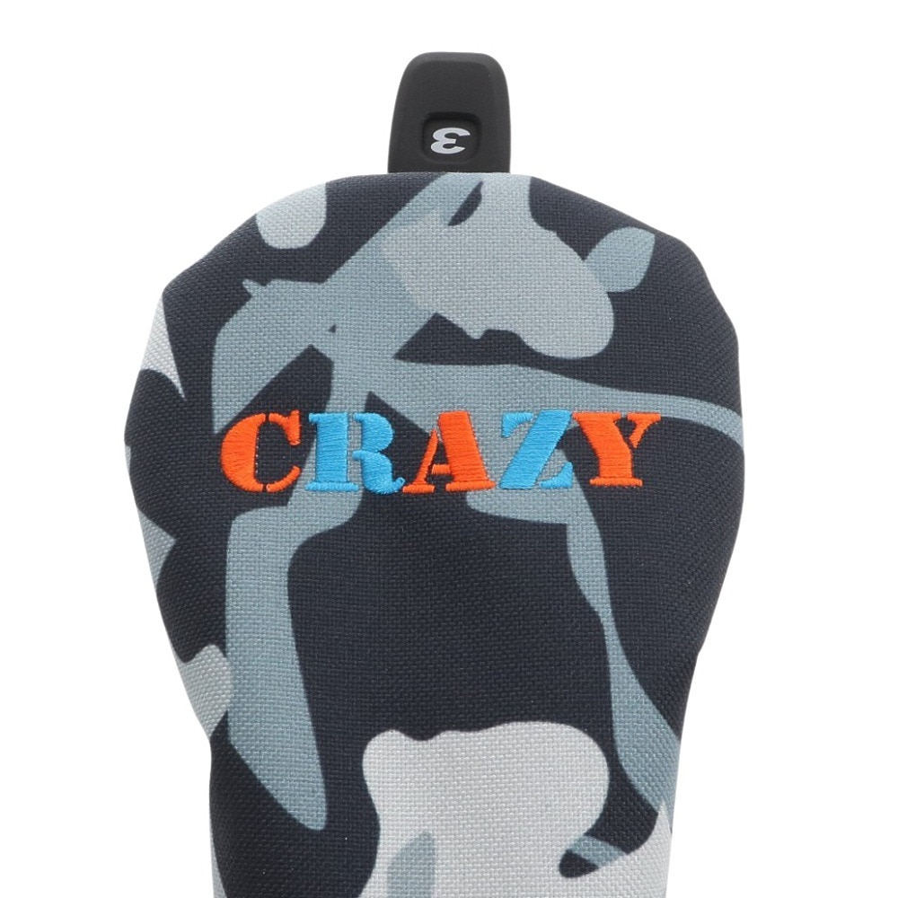 クレイジー（メンズ、レディース）ゴルフ ヘッドカバー フェアウェイウッド用 迷彩 CRZ FW GRAY