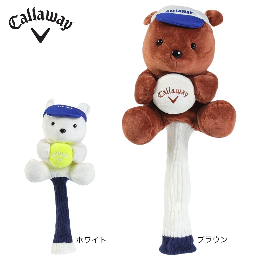 キャロウェイ（CALLAWAY）（メンズ、レディース）ゴルフ ドライバー用ヘッドカバー ベア FW 23 JM 5523144HC WHT