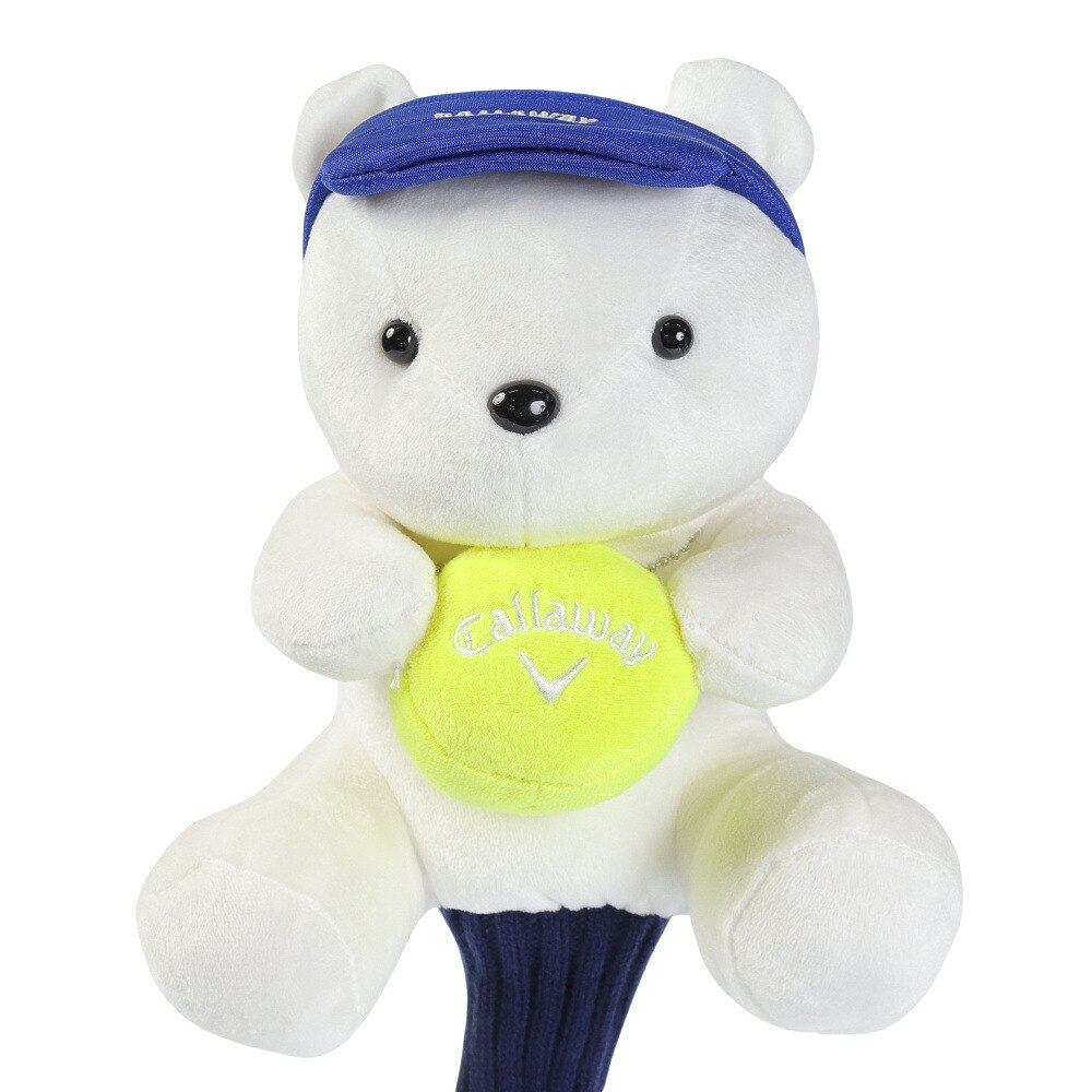 キャロウェイ（CALLAWAY）（メンズ、レディース）ゴルフ フェアウェイウッド用ヘッドカバー ベア 番手チャーム付き FW 23 JM 5523147HC WHT