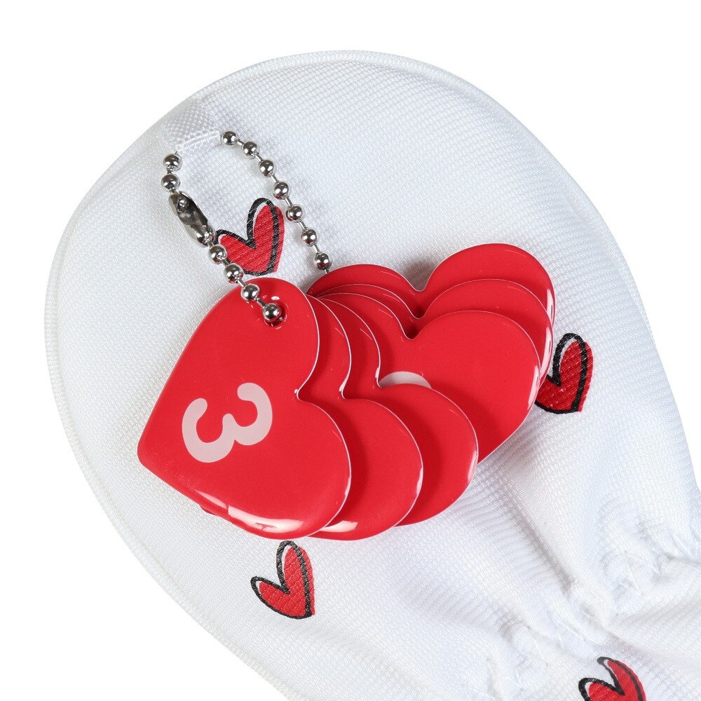 キャロウェイ（CALLAWAY）（メンズ、レディース）ゴルフ ヘッドカバー ユーティリティ用 UT用 Love Callaway 番手チャーム付き 5524103LC WHT