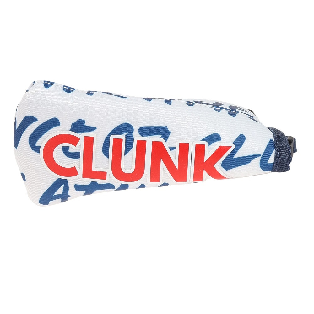 クランク（CLUNK）（メンズ、レディース）ゴルフ ピン型 パター用 ヘッドカバー BRUSHシリーズ CL5PNB16 WHT