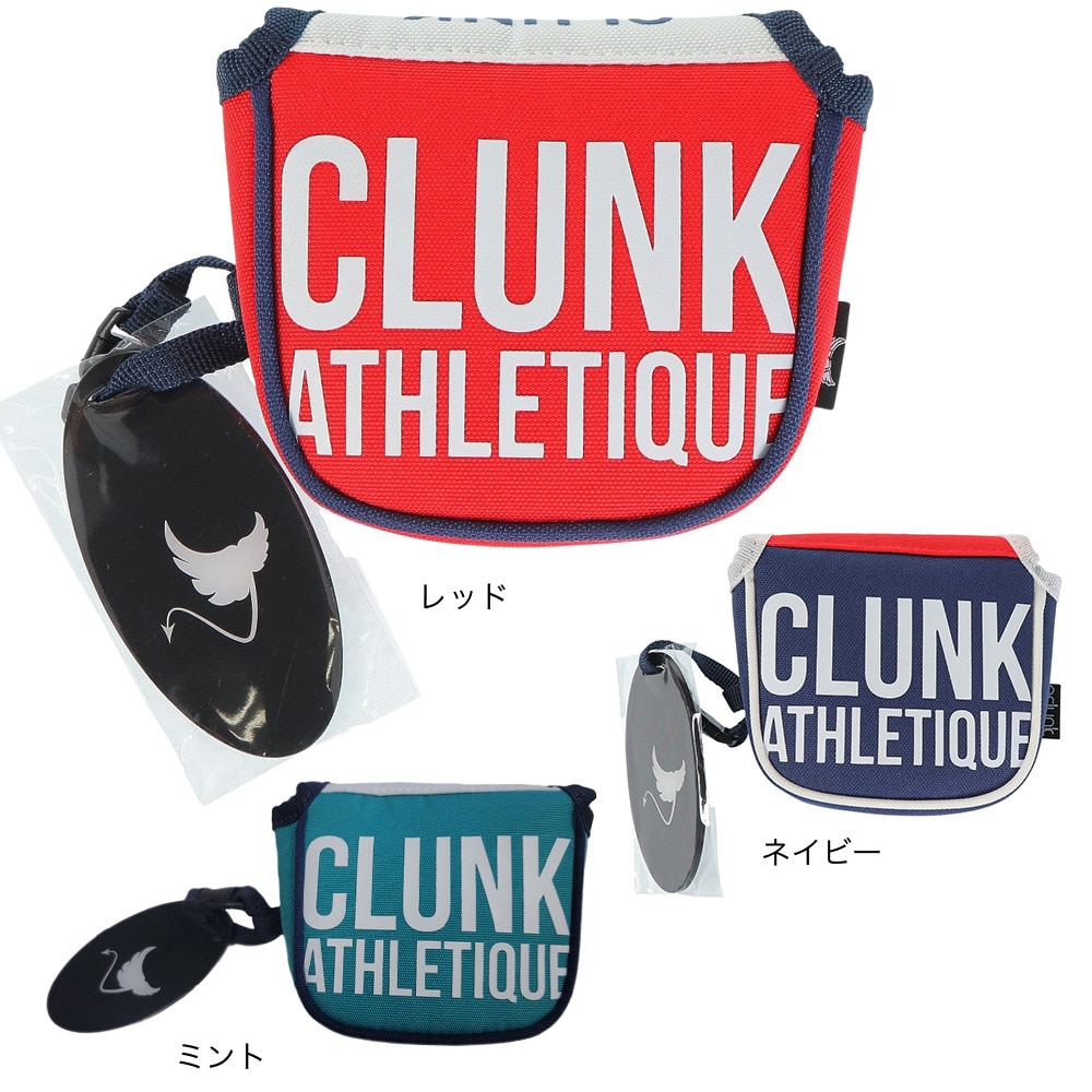 クランク（CLUNK）（メンズ、レディース）ゴルフ マレット型 パターカバー トリカラシリーズ CL5PNB52 RED