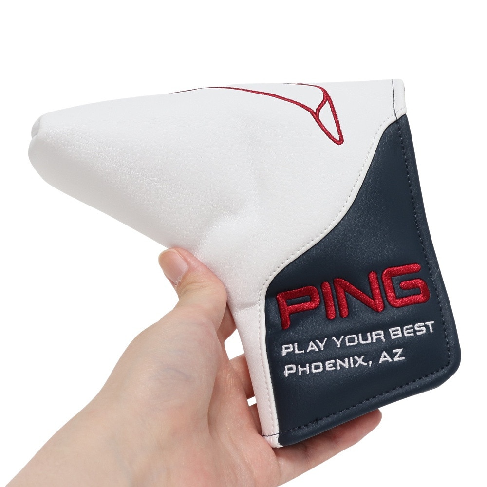 ピン（PING）（メンズ、レディース）ゴルフ HC-U2302 パターカバー WH/NV 36870