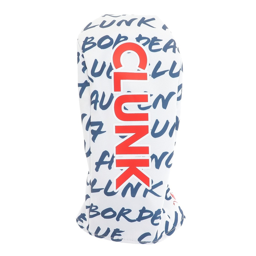 クランク（CLUNK）（メンズ、レディース）ゴルフ ヘッドカバー ドライバー用 BRUSHシリーズ CL5PNB13 WHT