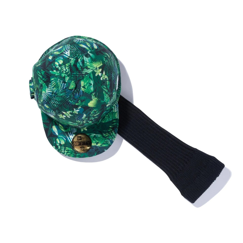ニューエラ（NEW ERA）（メンズ、レディース）ゴルフ ヘッドカバー ドライバー用 グリーンボタニカル キャップモチーフ 13517870