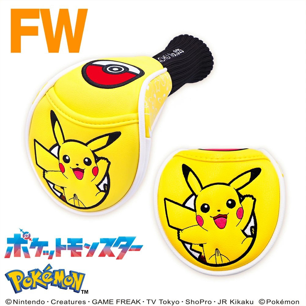 ホクシン（Hokushin）（メンズ、レディース）ポケットモンスターヘッドカバー フェアウェイウッド用 ピカチュウ ソックスタイプ PMSH2 ピカチュウS FW