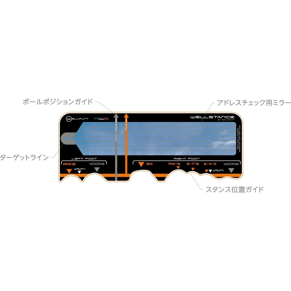 ホクシン（Hokushin）（メンズ、レディース）ゴルフ 練習機器 ウェルスタンス WELL STANCE