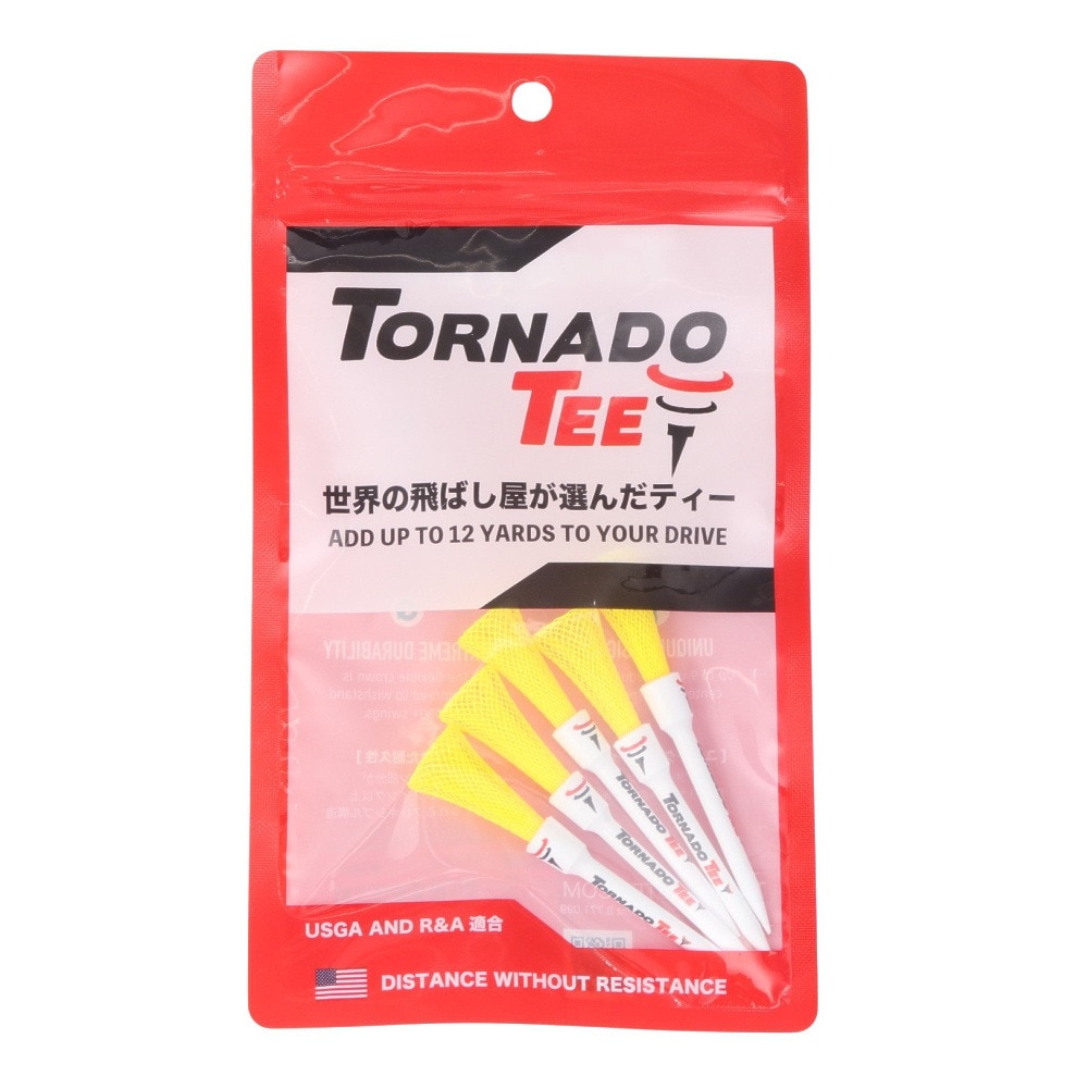 レベルコ（LEVELCO）（メンズ、レディース）ゴルフ トルネードティー YELLOW 5本入