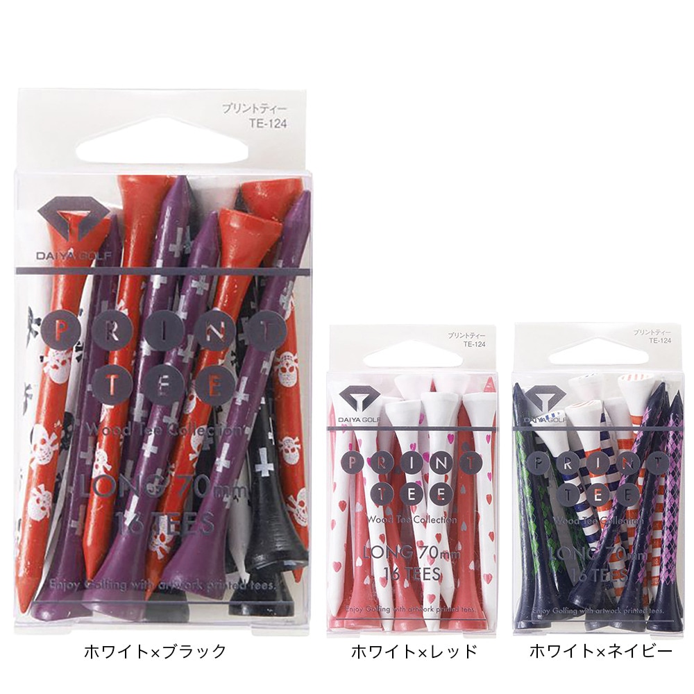 ダイヤ（DAIYA）（メンズ、レディース）プリントティー 16本入り TE-124 E