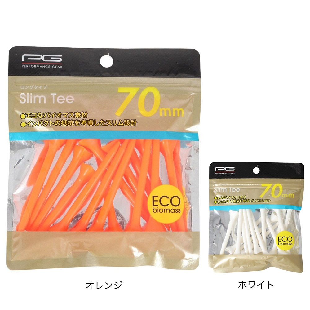 パフォーマンスギア（PG）（メンズ、レディース）ゴルフ スリムティー ロング 70mm PGLE3T3002 WHT