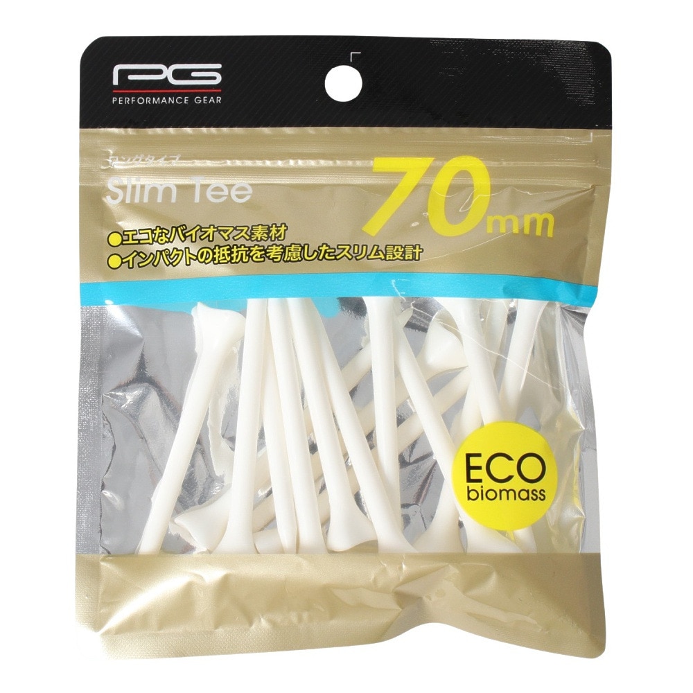 パフォーマンスギア（PG）（メンズ、レディース）ゴルフ スリムティー ロング 70mm PGLE3T3002 WHT