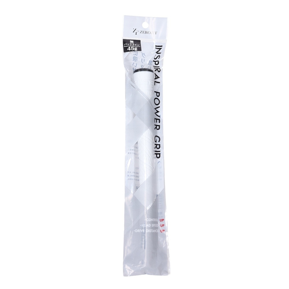 ゼロフィット（ZEROFIT）（メンズ、レディース）ゴルフ グリップ 45g バックライン無し ZIGRMB-45R WHT