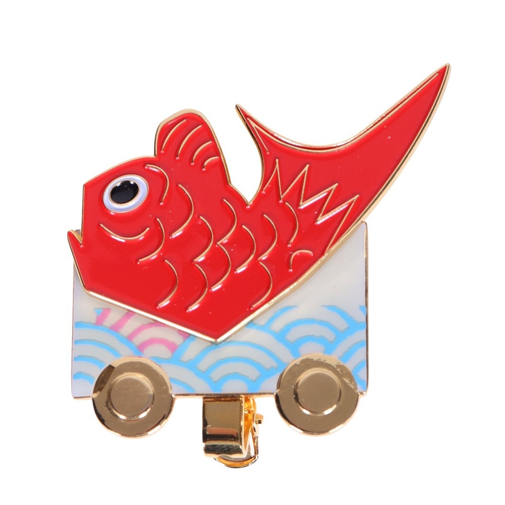 ホクシン（Hokushin）（メンズ、レディース）金魚台輪 ゴルフマーカー キャップクリップ型台座セット MK0160