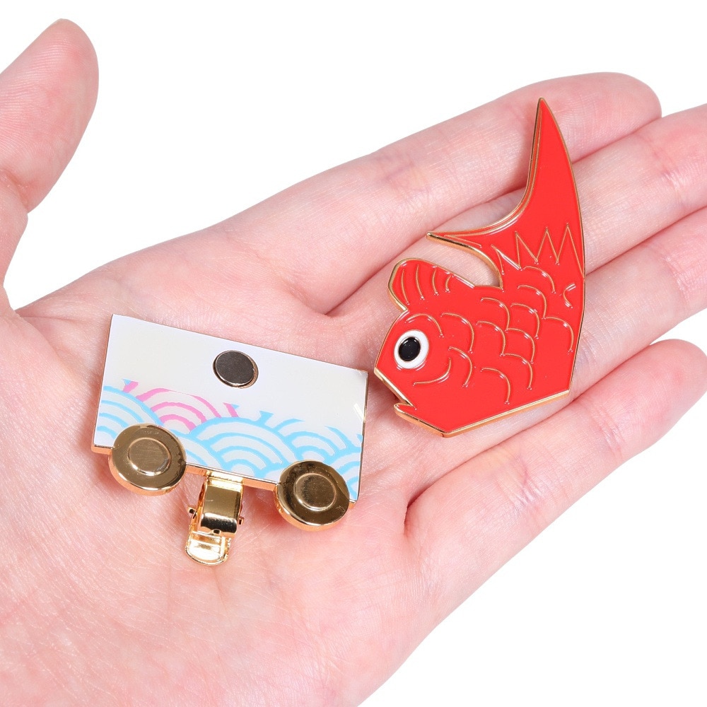 ホクシン（Hokushin）（メンズ、レディース）金魚台輪 ゴルフマーカー キャップクリップ型台座セット MK0160