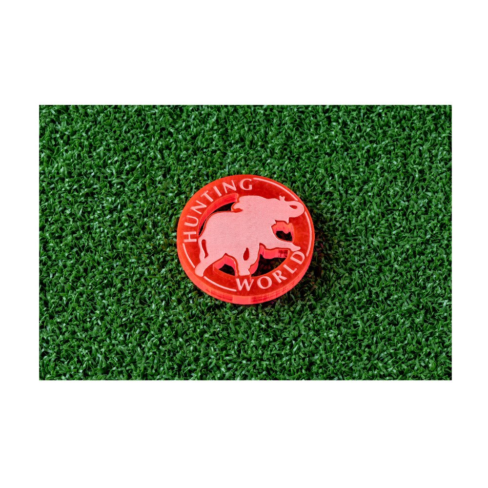 ハンティングワールド（HUNTING WORLD）（メンズ、レディース）ゴルフ マーカー HWTM-2205 RED