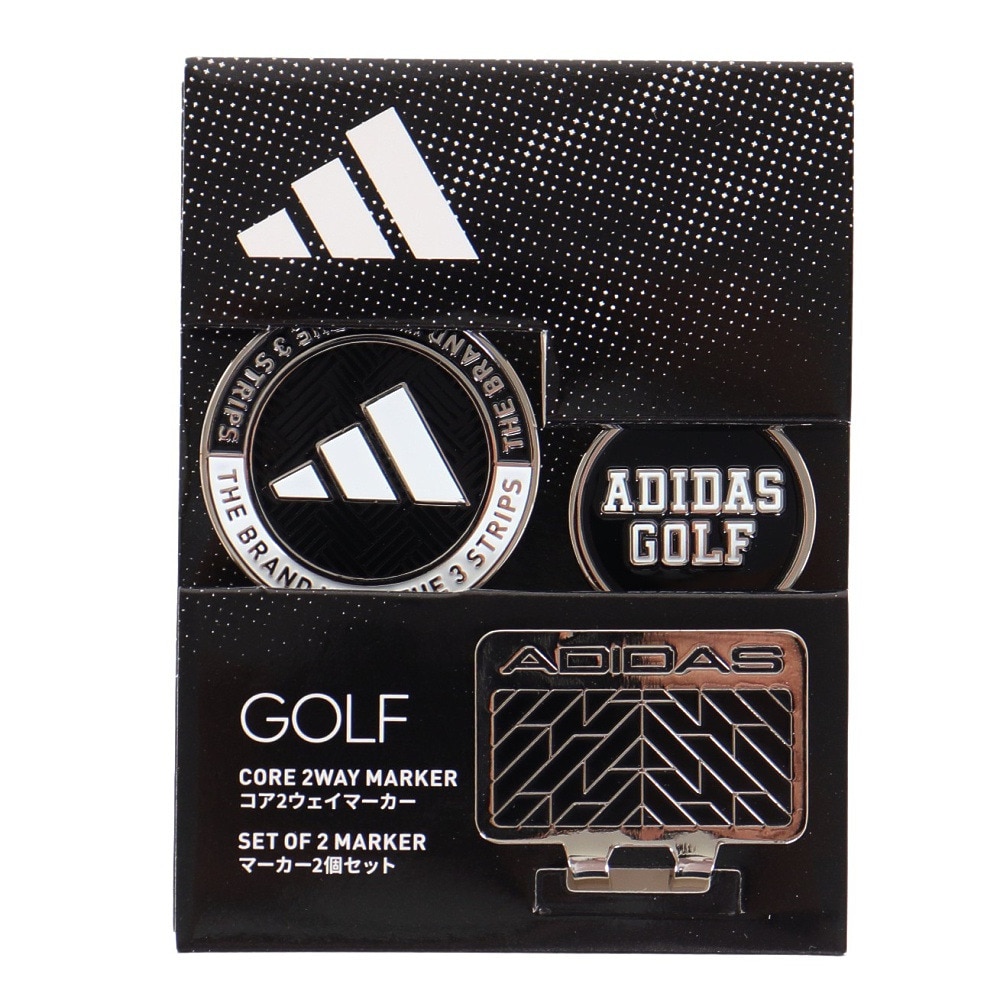 アディダス（adidas）（メンズ、レディース）ゴルフマーカー CORE 2way Marker ADM-933 BKWH