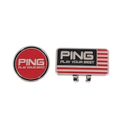 ピン（PING）（メンズ、レディース）スターズ&ストライプス クリップマーカー AC-F2402 RED 37503