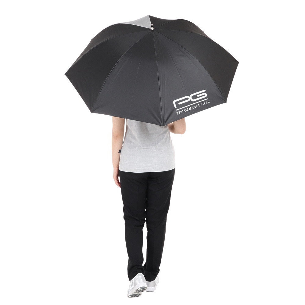 パフォーマンスギア（PG）（メンズ、レディース）ゴルフ 傘 日傘 晴雨兼用 遮熱 UVパラソル2 PGBK3T3001 BLK