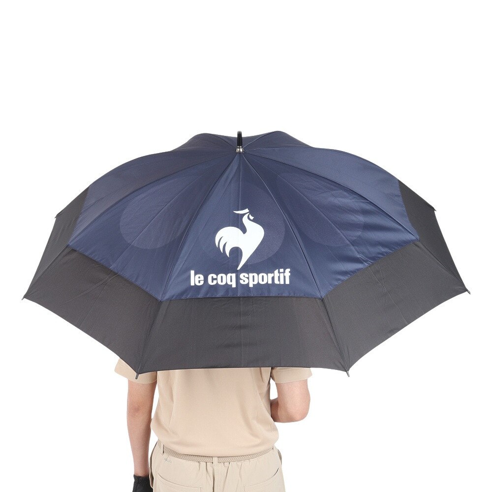 ルコックスポルティフ（lecoqsportif）（メンズ、レディース）ゴルフ 傘 エアロストリーム アンブレラ 日傘 QQBXJX06 NVBK