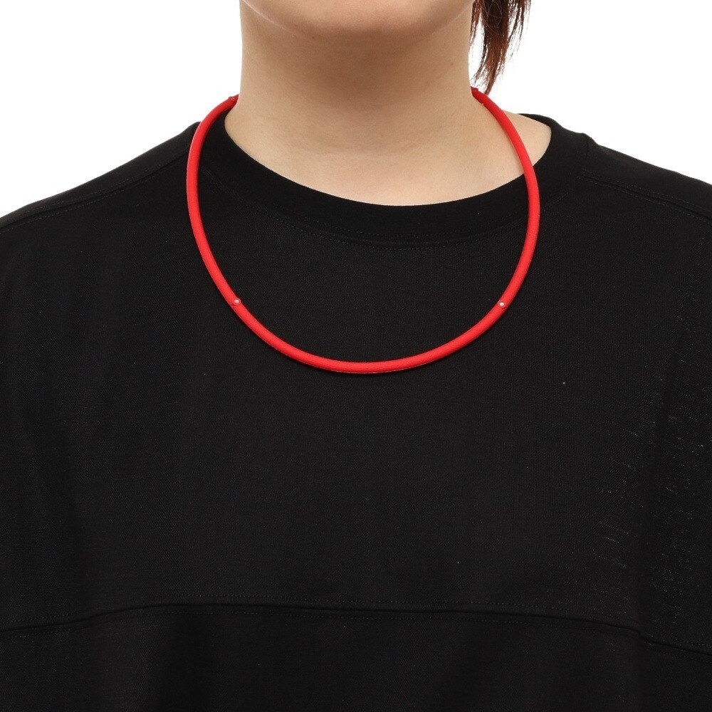 ファイテン（PHITEN） ラクワ(RAKUWA) 磁気チタンネックレスS レッド 55cm TG605154 
