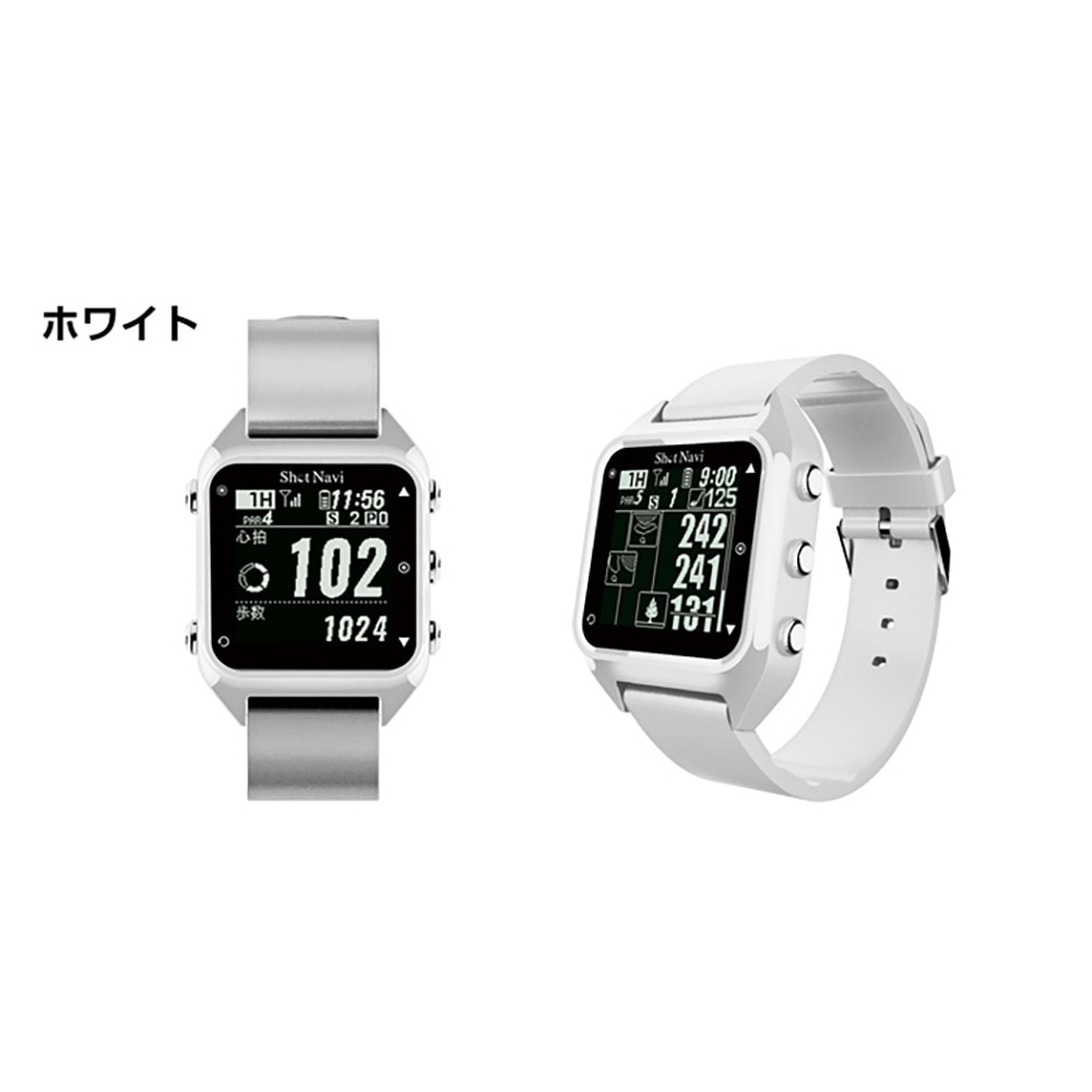 ショットナビ（Shot Navi）（メンズ、レディース）ゴルフ ナビ 距離計 距離測定器 ハグ ホワイト HuG white